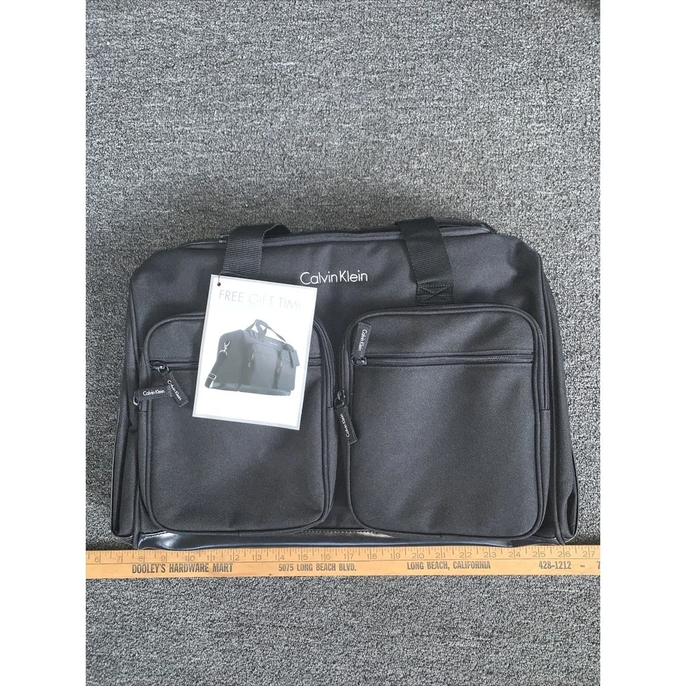 Large Calvin Klein Canvas Duffle Bag- Black NWT